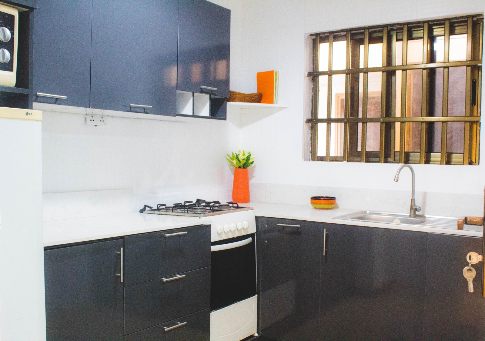 Our kitchens in the cottages are modern and sizable for a couple/small family.